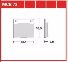 Колодки гальмівні дискові LUCAS MCB73