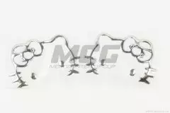 Наклейка декор HELLO KITTY (16x6) хром (4739G)