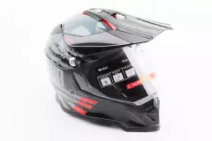 Шолом кросовий BLD-819-7, Чорний/Сірий/Червоний, L