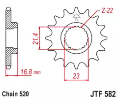 Зірка передня JT Sprockets JTF582.16RB