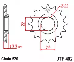 Зірка передня JT Sprockets JTF402.17