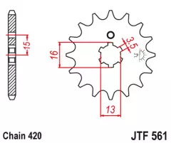 Зірка передня JT Sprockets JTF561.15
