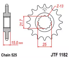 Зірка передня JT Sprockets JTF1182.14
