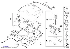 Трос привода верх. конт. для багажа, кор.  (71607694765)