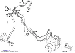 Держатель трубопровода тормоз. привода (34327651617)