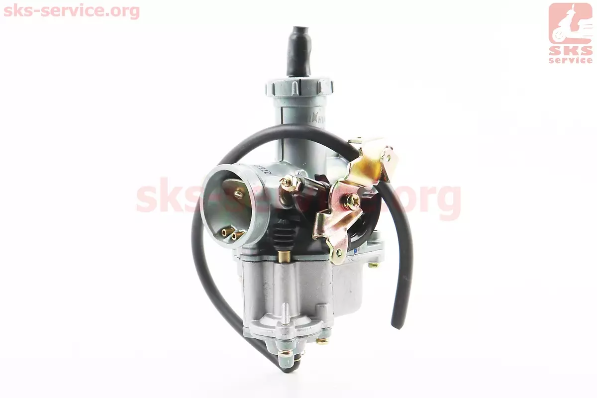 Карбюратор СВ/CG-150 дифузор 27мм дросель ручний, прискорювальний насос, якісна копія (KEIHIN) - Фото 2