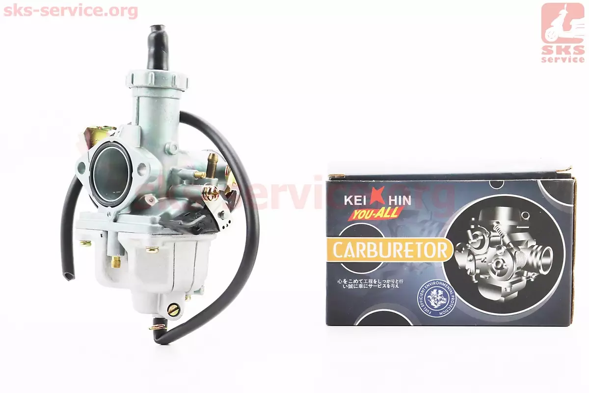 Карбюратор СВ/CG-150 дифузор 27мм дросель ручний, прискорювальний насос, якісна копія (KEIHIN)