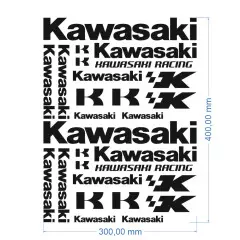 Наклейка логотип Kawasaki Universal, Чорний