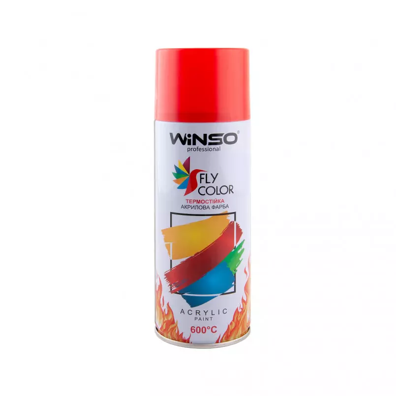 Фарба Winso високотемпературна 600°,Spray багряно-червоний 450ml
