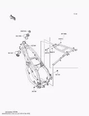 Рама-COMP,FR,P.SILVER KX250-R (321600104458)