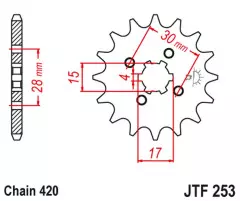 Зірка передня JT Sprockets JTF253.12