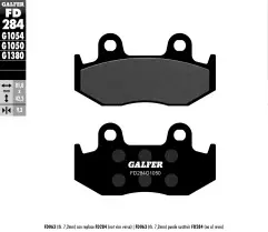Колодки гальмівні дискові GALFER FD284G1050