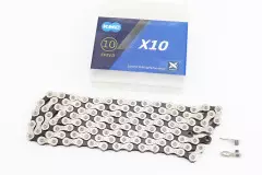 Ланцюг приводний 1/2x11/128x116L 10 швидкостей срібно-чорний, (KMC)