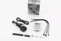 Велокомп`ютер дротовий 8-функцій, сірий AS-408 (без батарейок), (ASSIZE)