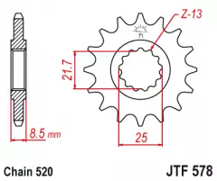 Зірка передня JT Sprockets JTF578.16