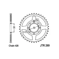 Зірка задня JT Sprockets JTR269.42