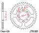 Зірка задня JT Sprockets JTR801.35