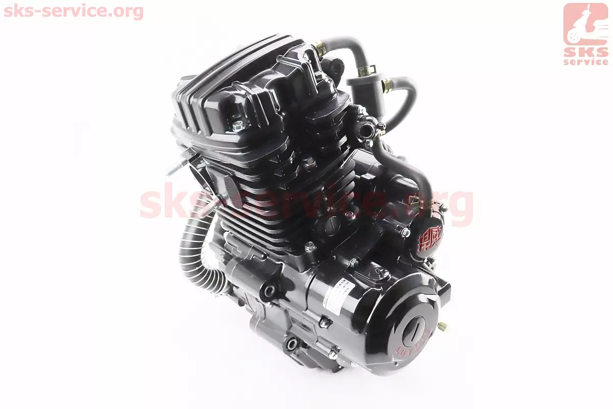 Двигун мотоциклетний в зборі CGT-300cc (водяне охолодження, вторинний вал довгий - під реверс) (Китай) - Фото 4