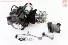 Двигун для квадроцикла (мопедний) в зборі 125куб - автомат (3передачі + 1 задня), Чорний (TMMP)