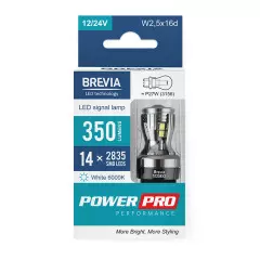 Лампа BREVIA LED PowerPro P27W (3156) 350Lm 14x2835SMD 12/24V CANbus, 2шт.