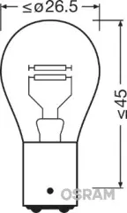 Лампа розжарювання Osram P21/5W 24V BAY15D