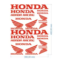 Наклейка логотип Honda Universal, Червоний
