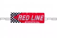 Наклейка шильдик RED LINE (13х4) хром (4650)