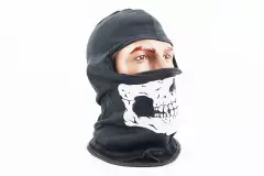 Підшоломник літній (балаклава) Чорний з малюнком, (Китай)