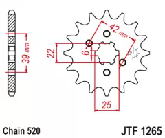 Зірка передня JT Sprockets JTF1265.13