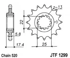 Зірка передня JT Sprockets JTF1299.14