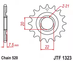 Зірка передня JT Sprockets JTF1323.12
