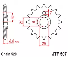 Зірка передня JT Sprockets JTF507.15