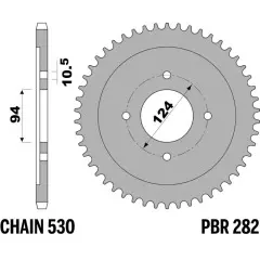 Зірка задня PBR 282.34C45