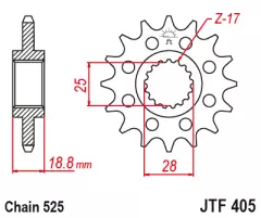 Зірка передня JT Sprockets JTF405.20