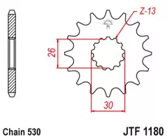 Зірка передня JT Sprockets JTF1180.18RB