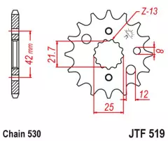 Зірка передня JT Sprockets JTF519.15