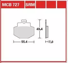 Колодки гальмівні дискові LUCAS MCB727SRM