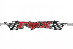 Наклейка логотип FOX (24x5) червона (3267)