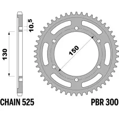 Зірка задня PBR 300.42C45