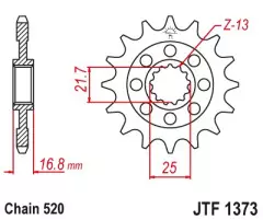 Зірка передня JT Sprockets JTF1373.16RB