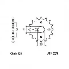 Зірка передня JT Sprockets JTF259.15