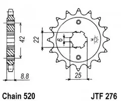 Зірка передня JT Sprockets JTF276.15
