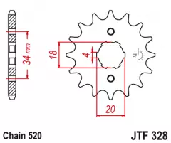 Зірка передня JT Sprockets JTF328.13