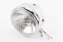 Фара передня хром ALPHA кругла D=160mm, (Китай)