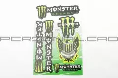 Наклейки набір спонсор MONSTER ENERGY (27х18) (7049)