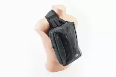 Сумка-слінг через плече чорно-сіра, (K)