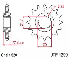 Зірка передня JT Sprockets JTF1299.14