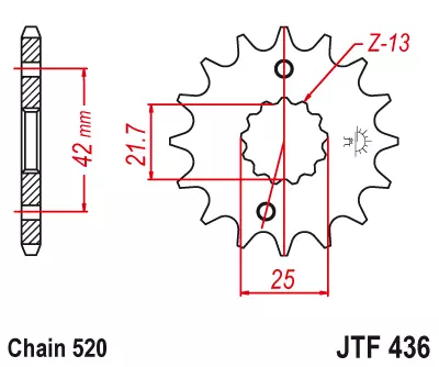 Зірка передня JT Sprockets JTF436.15