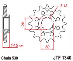 Зірка передня JT Sprockets JTF1340.18
