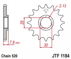 Зірка передня JT Sprockets JTF1184.18